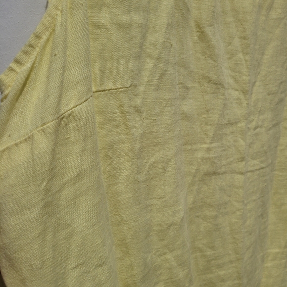 Flax Linen Maxi Dress Yellow - Picture 9 of 9